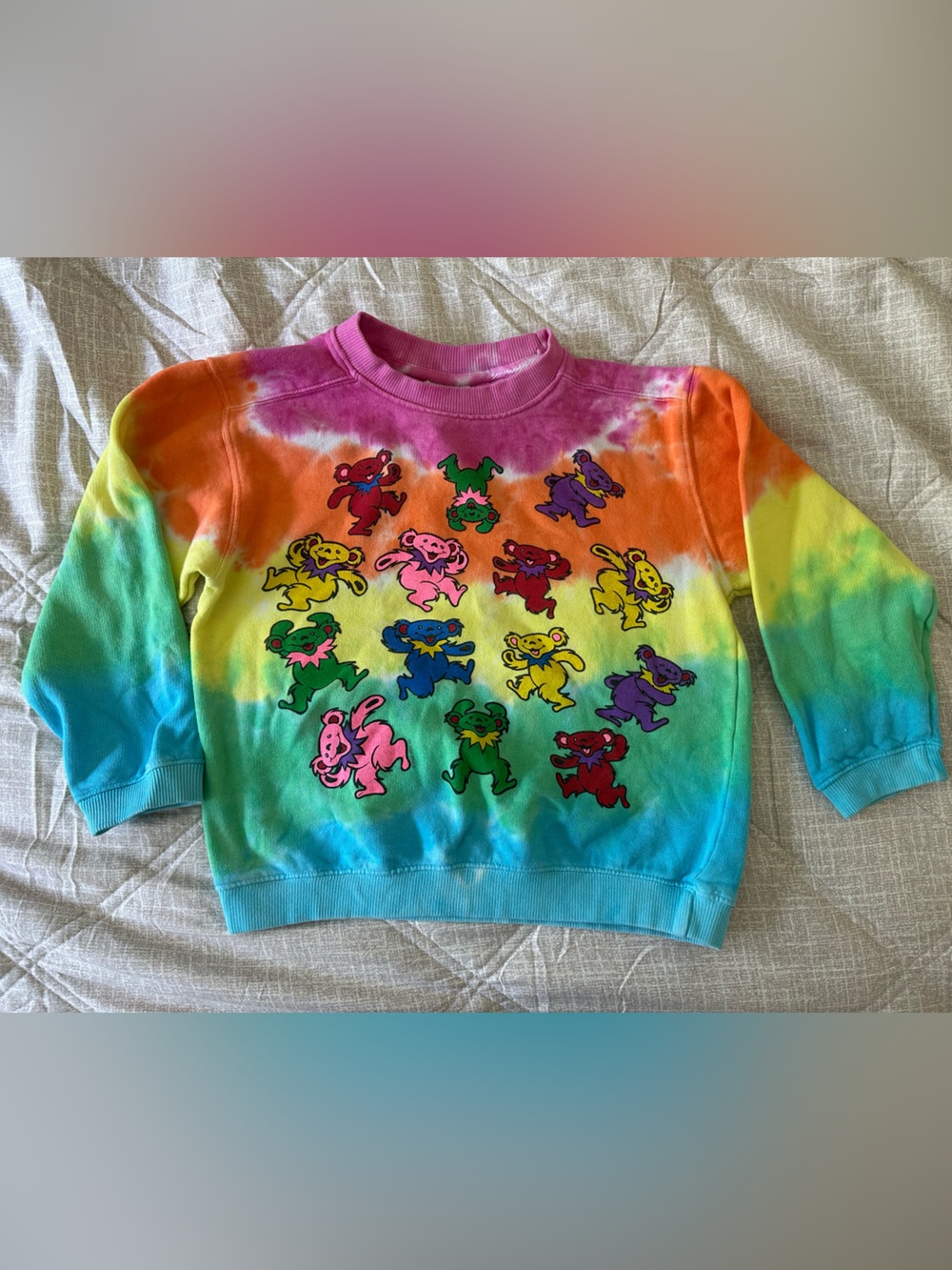 Comfort colors girls tie dye Grateful Dead sweatshirt size medium